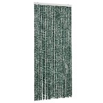 vidaXL Perdea pentru insecte, verde și alb, 90 x 220 cm, chenille vidaXL Perdea pentru insecte, verde și alb, 90 x 220 cm, chenille