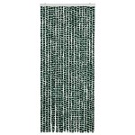 vidaXL Perdea pentru insecte, verde și alb, 90 x 220 cm, chenille vidaXL Perdea pentru insecte, verde și alb, 90 x 220 cm, chenille