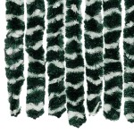 vidaXL Perdea pentru insecte, verde și alb, 90 x 220 cm, chenille vidaXL Perdea pentru insecte, verde și alb, 90 x 220 cm, chenille
