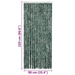 vidaXL Perdea pentru insecte, verde și alb, 90 x 220 cm, chenille vidaXL Perdea pentru insecte, verde și alb, 90 x 220 cm, chenille
