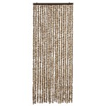 vidaXL Perdea pentru insecte, bej și maro, 56 x 185 cm, chenille vidaXL Perdea pentru insecte, bej și maro, 56 x 185 cm, chenille