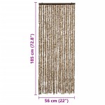 vidaXL Perdea pentru insecte, bej și maro, 56 x 185 cm, chenille vidaXL Perdea pentru insecte, bej și maro, 56 x 185 cm, chenille