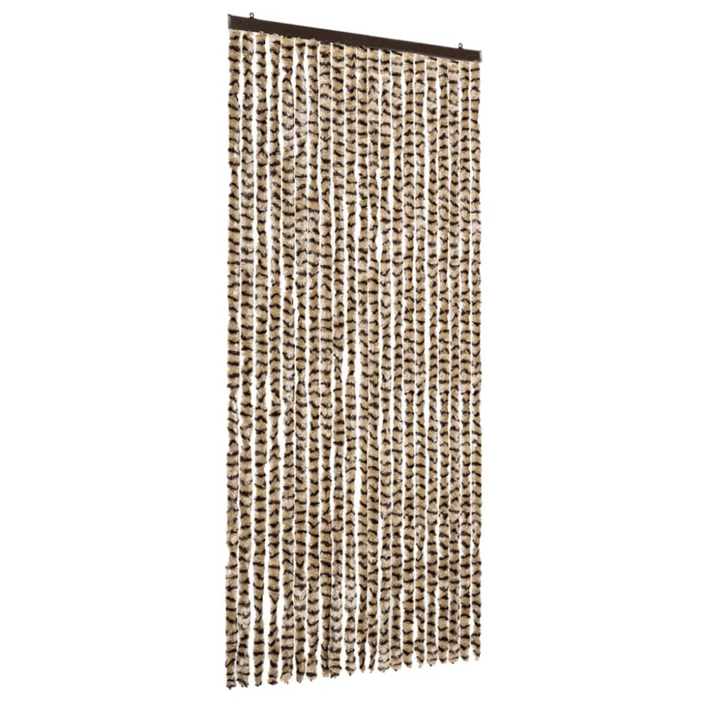 vidaXL Perdea pentru insecte, bej și maro, 90 x 220 cm, chenille