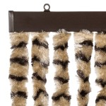 vidaXL Perdea pentru insecte, bej și maro, 90 x 220 cm, chenille vidaXL Perdea pentru insecte, bej și maro, 90 x 220 cm, chenille