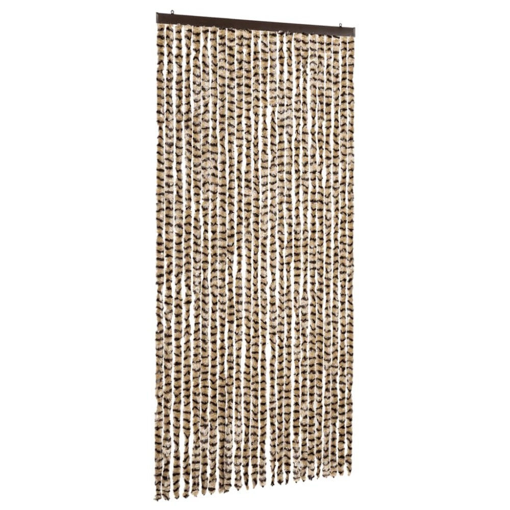 vidaXL Perdea pentru insecte, bej și maro, 100 x 220 cm, chenille