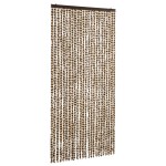 vidaXL Perdea pentru insecte, bej și maro, 100 x 220 cm, chenille vidaXL Perdea pentru insecte, bej și maro, 100 x 220 cm, chenille