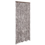 vidaXL Perdea pentru insecte, maro și alb, 56 x 185 cm, chenille vidaXL Perdea pentru insecte, maro și alb, 56 x 185 cm, chenille
