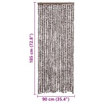 vidaXL Perdea pentru insecte, maro și alb, 56 x 185 cm, chenille vidaXL Perdea pentru insecte, maro și alb, 56 x 185 cm, chenille