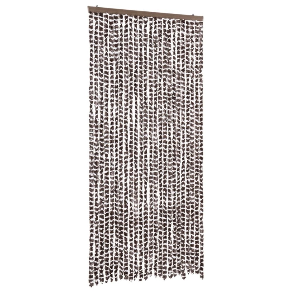 vidaXL Perdea pentru insecte, maro și alb, 100 x 220 cm, chenille