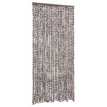 vidaXL Perdea pentru insecte, maro și alb, 100 x 220 cm, chenille vidaXL Perdea pentru insecte, maro și alb, 100 x 220 cm, chenille