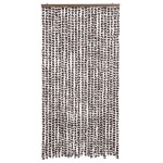 vidaXL Perdea pentru insecte, maro și alb, 100 x 220 cm, chenille vidaXL Perdea pentru insecte, maro și alb, 100 x 220 cm, chenille