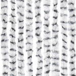 vidaXL Perdea insecte, gri deschis & gri închis, 56x185 cm, chenille vidaXL Perdea insecte, gri deschis & gri închis, 56x185 cm, chenille