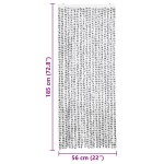 vidaXL Perdea insecte, gri deschis & gri închis, 56x185 cm, chenille vidaXL Perdea insecte, gri deschis & gri închis, 56x185 cm, chenille