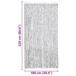 vidaXL Perdea insecte, gri deschis & gri închis, 100x220 cm, chenille vidaXL Perdea insecte, gri deschis & gri închis, 100x220 cm, chenille