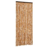 vidaXL Perdea pentru insecte, ocru și alb, 56 x 185 cm, chenille vidaXL Perdea pentru insecte, ocru și alb, 56 x 185 cm, chenille