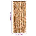 vidaXL Perdea pentru insecte, ocru și alb, 56 x 185 cm, chenille vidaXL Perdea pentru insecte, ocru și alb, 56 x 185 cm, chenille