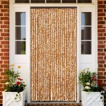 vidaXL Perdea pentru insecte, ocru și alb, 100 x 220 cm, chenille vidaXL Perdea pentru insecte, ocru și alb, 100 x 220 cm, chenille