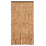 vidaXL Perdea pentru insecte, ocru și alb, 100 x 220 cm, chenille vidaXL Perdea pentru insecte, ocru și alb, 100 x 220 cm, chenille