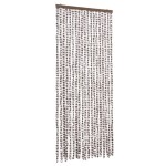 vidaXL Perdea pentru insecte, gri taupe și alb, 56 x 185 cm, chenille vidaXL Perdea pentru insecte, gri taupe și alb, 56 x 185 cm, chenille