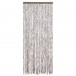 vidaXL Perdea pentru insecte, gri taupe și alb, 56 x 185 cm, chenille vidaXL Perdea pentru insecte, gri taupe și alb, 56 x 185 cm, chenille