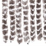 vidaXL Perdea pentru insecte, gri taupe și alb, 56 x 185 cm, chenille vidaXL Perdea pentru insecte, gri taupe și alb, 56 x 185 cm, chenille