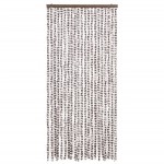 vidaXL Perdea pentru insecte, gri taupe și alb, 90 x 220 cm, chenille vidaXL Perdea pentru insecte, gri taupe și alb, 90 x 220 cm, chenille
