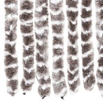 vidaXL Perdea pentru insecte, gri taupe și alb, 90 x 220 cm, chenille vidaXL Perdea pentru insecte, gri taupe și alb, 90 x 220 cm, chenille