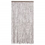 vidaXL Perdea pentru insecte, gri taupe și alb, 100 x 220 cm, chenille vidaXL Perdea pentru insecte, gri taupe și alb, 100 x 220 cm, chenille