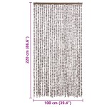 vidaXL Perdea pentru insecte, gri taupe și alb, 100 x 220 cm, chenille vidaXL Perdea pentru insecte, gri taupe și alb, 100 x 220 cm, chenille