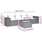 vidaXL Set canapele de grădină cu perne, 5 piese gri deschis poliratan