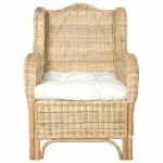 vidaXL Canapea cu pernă, ratan natural și in vidaXL Canapea cu pernă, ratan natural și in