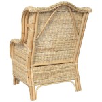 vidaXL Canapea cu pernă, ratan natural și in vidaXL Canapea cu pernă, ratan natural și in