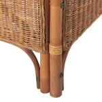 vidaXL Canapea cu 2 locuri, maro deschis, ratan natural și in