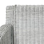 vidaXL Scaun de bucătărie cu pernă, gri, ratan natural vidaXL Scaun de bucătărie cu pernă, gri, ratan natural