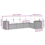vidaXL Set canapele de grădină cu perne, 5 piese gri deschis poliratan vidaXL Set canapele de grădină cu perne, 5 piese gri deschis poliratan