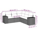 vidaXL Set canapea de grădină cu perne, 5 piese, gri, poliratan vidaXL Set canapea de grădină cu perne, 5 piese, gri, poliratan