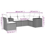vidaXL Set canapele de grădină cu perne, 5 piese, bej, poliratan vidaXL Set canapele de grădină cu perne, 5 piese, bej, poliratan