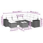 vidaXL Set mobilier de grădină cu perne, 8 piese gri deschis poliratan