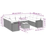 vidaXL Set canapele de grădină cu perne 10 piese gri deschis poliratan vidaXL Set canapele de grădină cu perne 10 piese gri deschis poliratan
