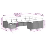 vidaXL Set canapele de grădină cu perne 10 piese gri deschis poliratan vidaXL Set canapele de grădină cu perne 10 piese gri deschis poliratan