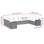 vidaXL Set canapele de grădină cu perne 10 piese gri deschis poliratan vidaXL Set canapele de grădină cu perne 10 piese gri deschis poliratan