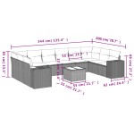 vidaXL Set canapele de grădină cu perne, 11 piese, bej, poliratan vidaXL Set canapele de grădină cu perne, 11 piese, bej, poliratan