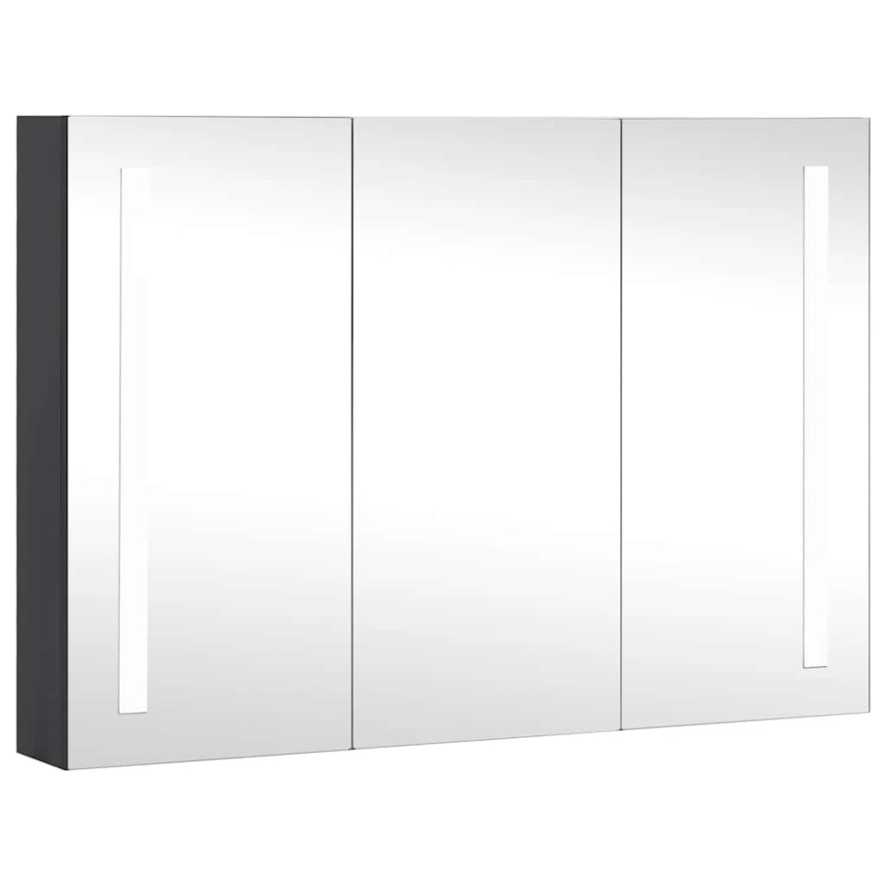 vidaXL Dulap de baie cu oglindă și LED, 89x14x62 cm