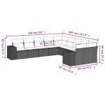 vidaXL Set canapele de grădină cu perne 10 piese gri deschis poliratan vidaXL Set canapele de grădină cu perne 10 piese gri deschis poliratan