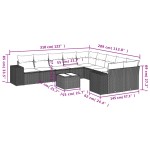 vidaXL Set canapele de grădină cu perne, 11 piese, negru, poliratan vidaXL Set canapele de grădină cu perne, 11 piese, negru, poliratan