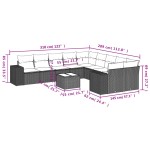 vidaXL Set canapele de grădină cu perne, 11 piese, gri, poliratan vidaXL Set canapele de grădină cu perne, 11 piese, gri, poliratan