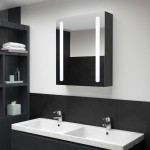 vidaXL Dulap de baie cu oglindă și LED-uri, 50x13x70 cm vidaXL Dulap de baie cu oglindă și LED-uri, 50x13x70 cm