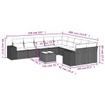 vidaXL Set canapele de grădină cu perne, 11 piese, maro, poliratan vidaXL Set canapele de grădină cu perne, 11 piese, maro, poliratan