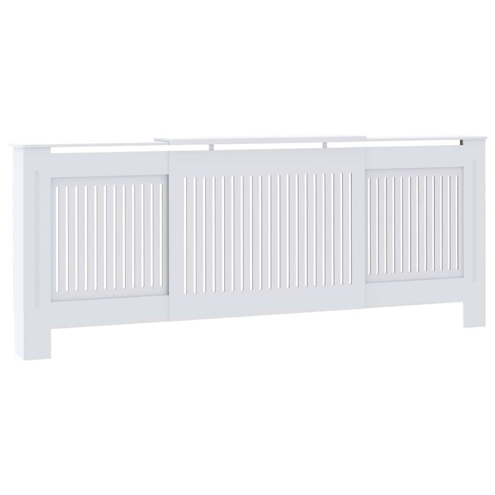 vidaXL Mască pentru calorifer, alb, 205 cm, MDF