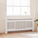 vidaXL Mască pentru calorifer, alb, 205 cm, MDF vidaXL Mască pentru calorifer, alb, 205 cm, MDF